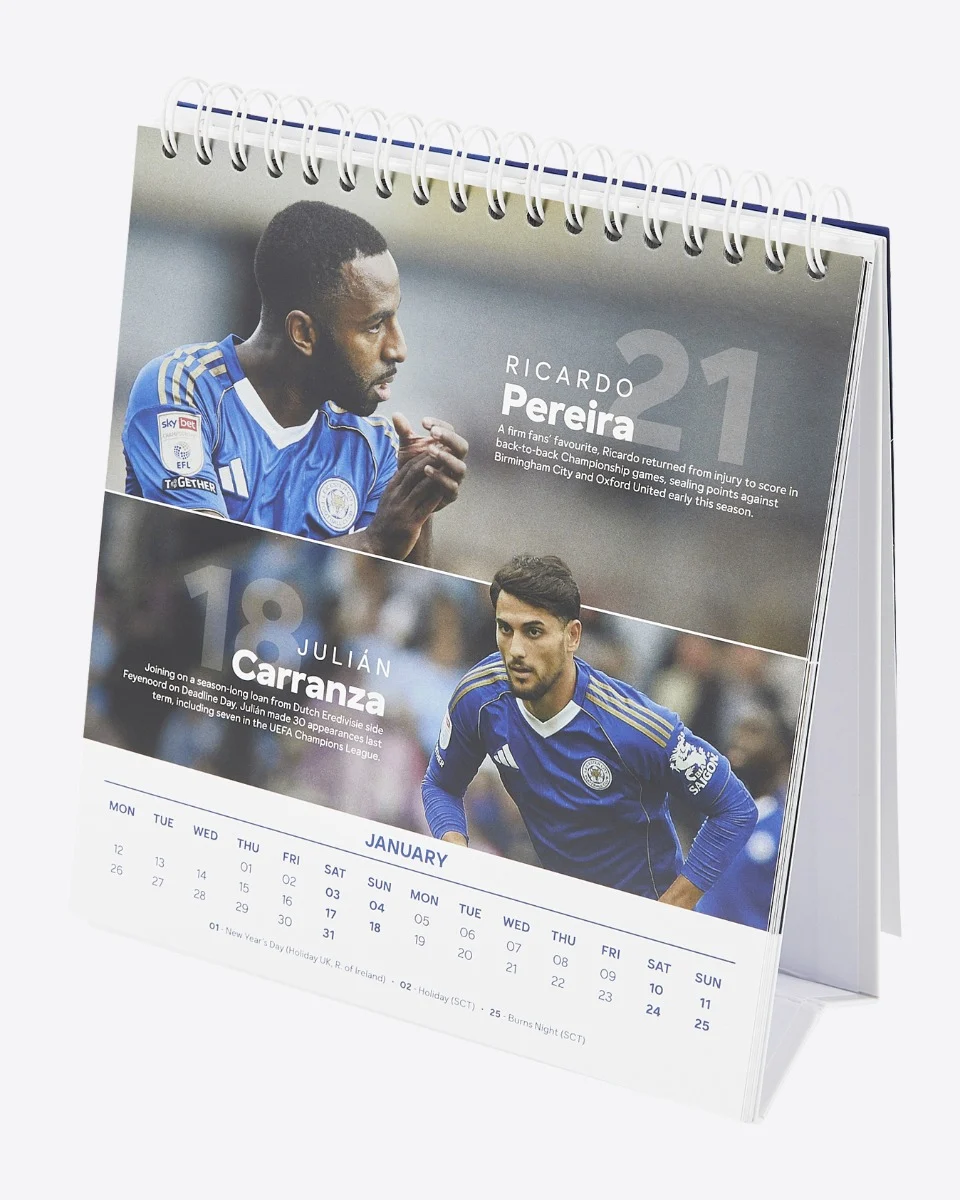 Leicester City Desk Calendar 2026
