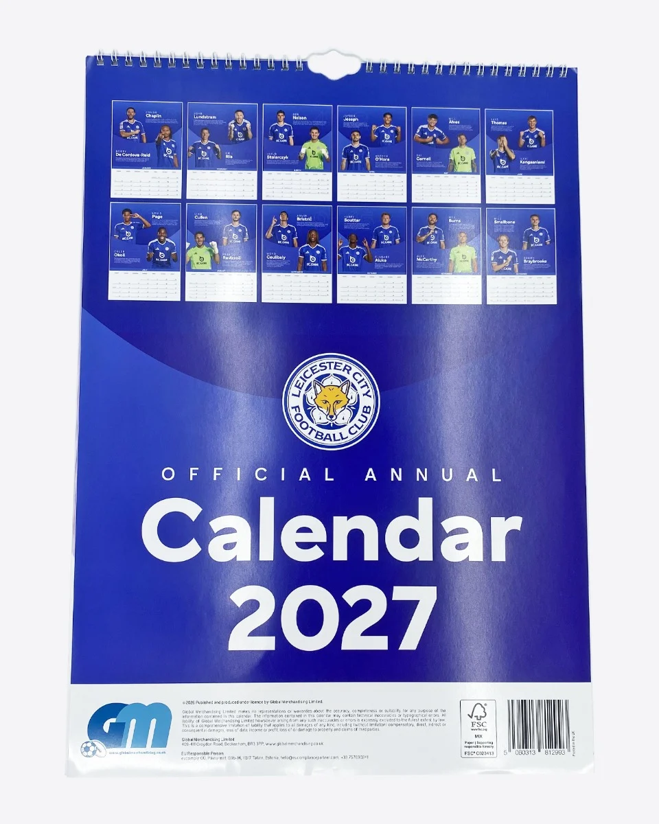 Leicester City Official 2027 Calendar