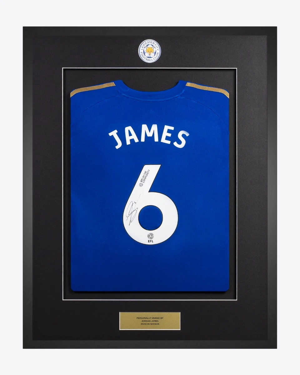 2025/26 Framed Signed James Home Shirt
