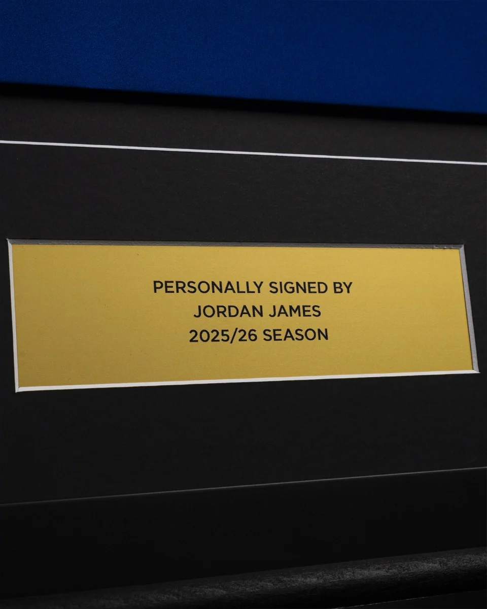 2025/26 Framed Signed James Home Shirt