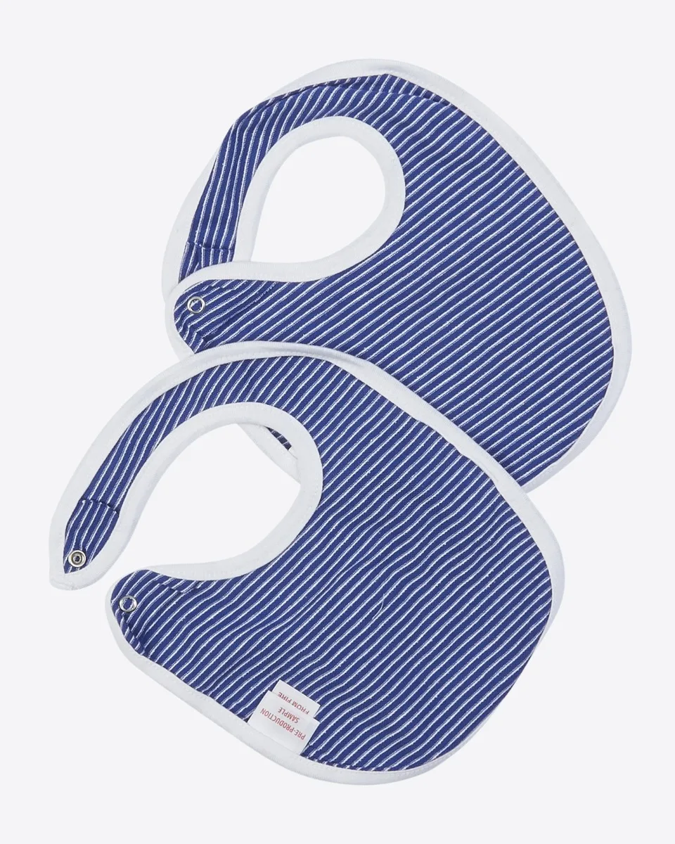 Leicester City 2 Pack Crest Stripe Bibs - Baby