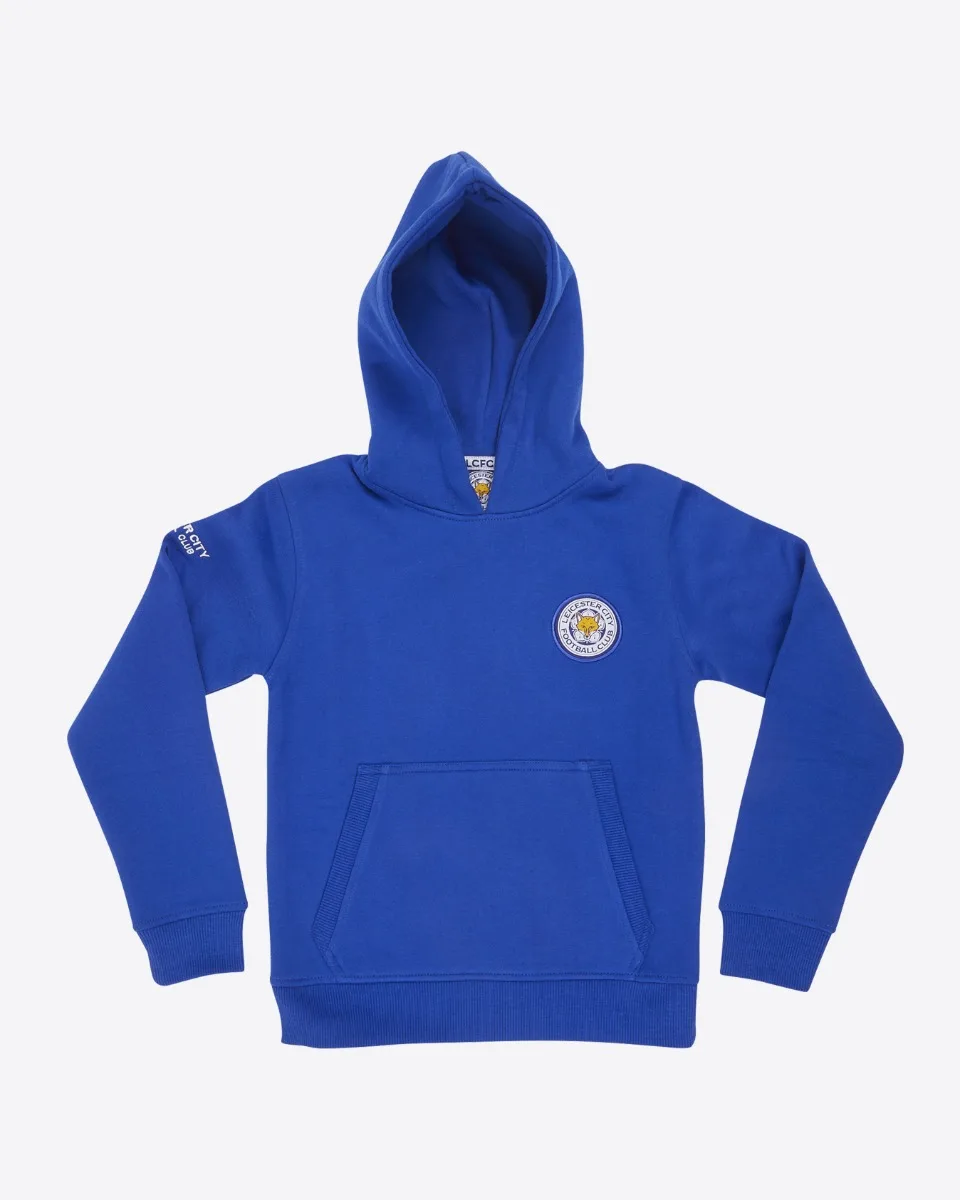 Leicester City Blue Essential Crest Hoody - Kids