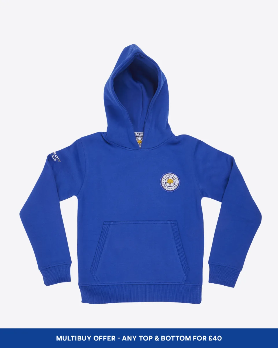 Leicester City Blue Essential Crest Hoody - Kids