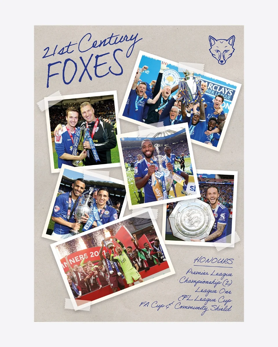 Leicester City A3 Poster - 21st Century Foxes