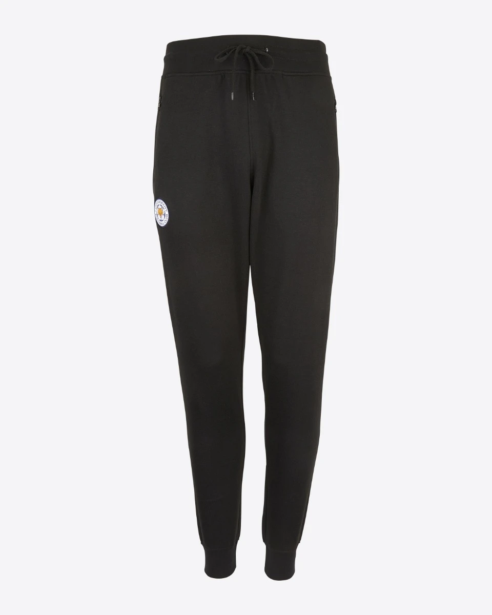 Leicester City Black Essential Crest Jogger - Mens
