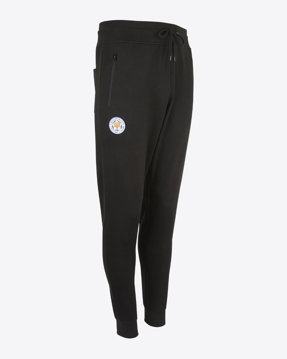 Leicester City Black Essential Crest Jogger - Mens