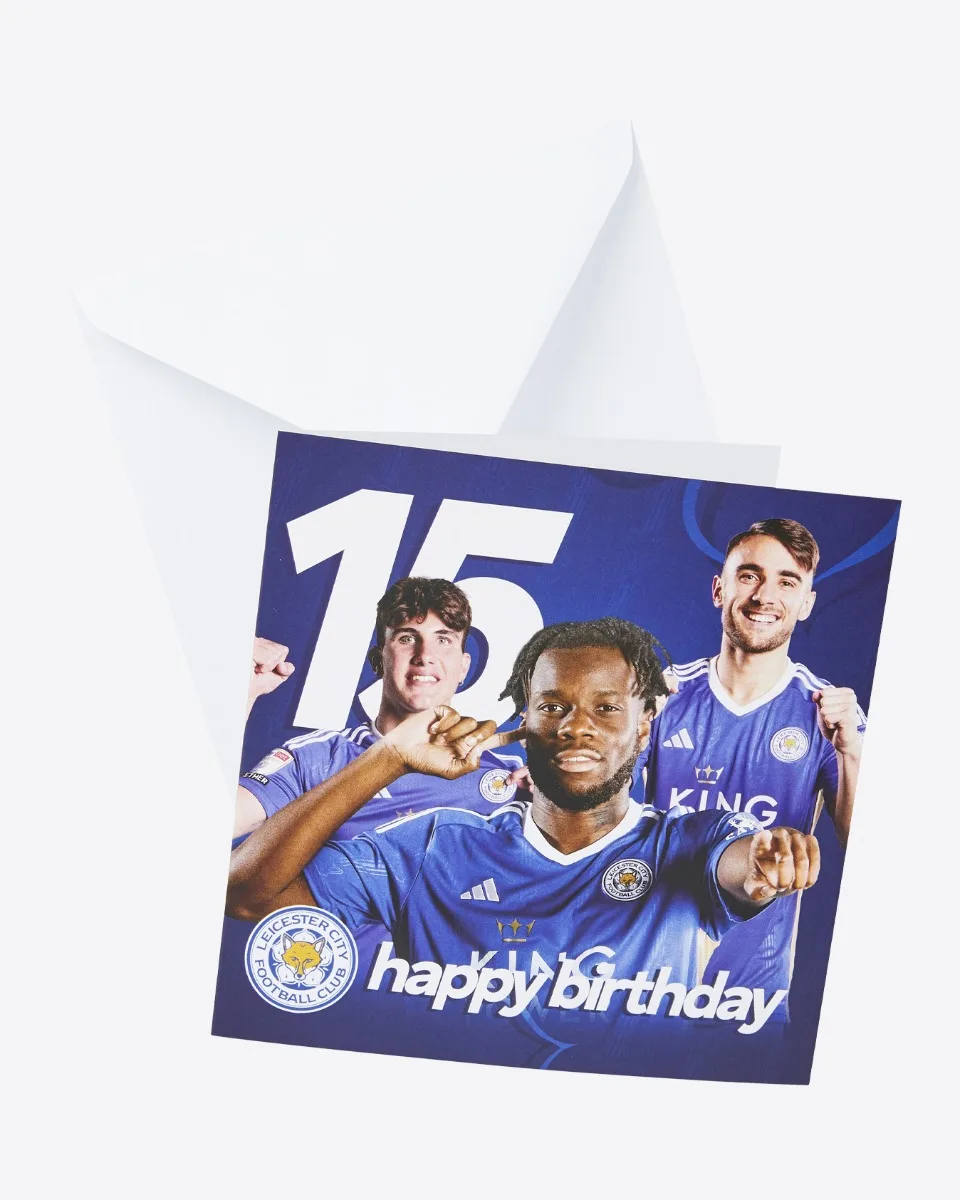 Leicester City Greetings Card - Players Age 15