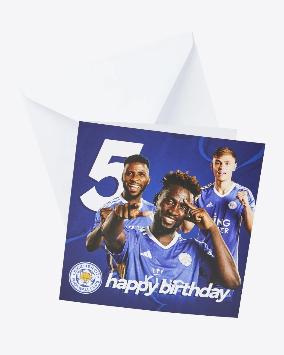 Leicester City Greetings Card - Players Age 5