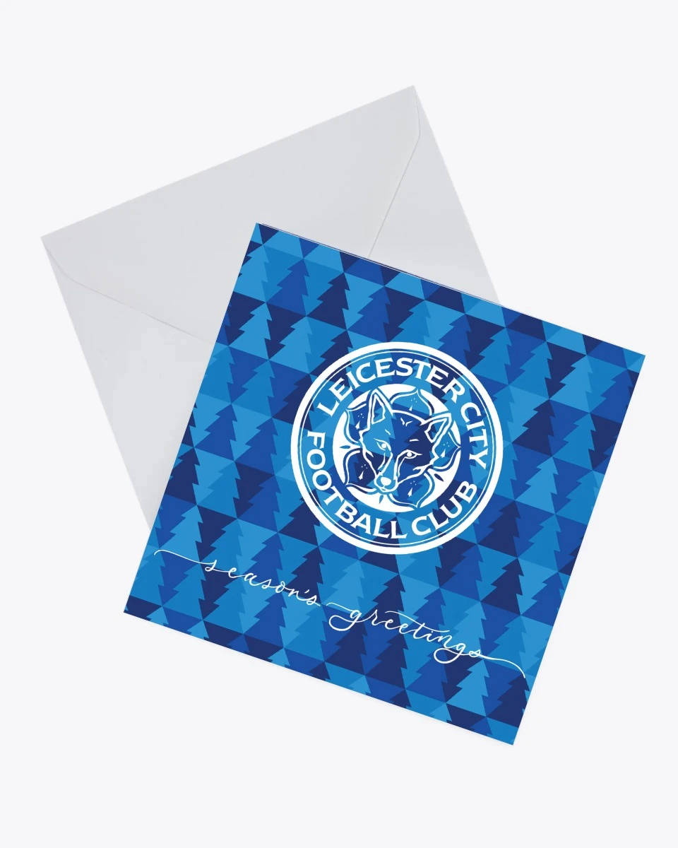 Leicester City Greetings Card - Christmas Tree Seasons Greetings
