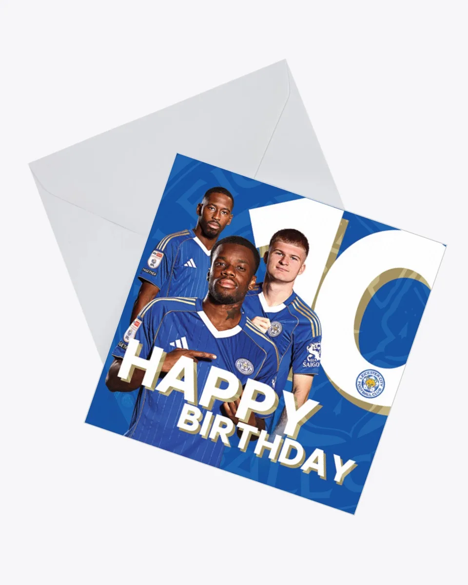 Leicester City Greetings Card - Players Age 10 2025/26