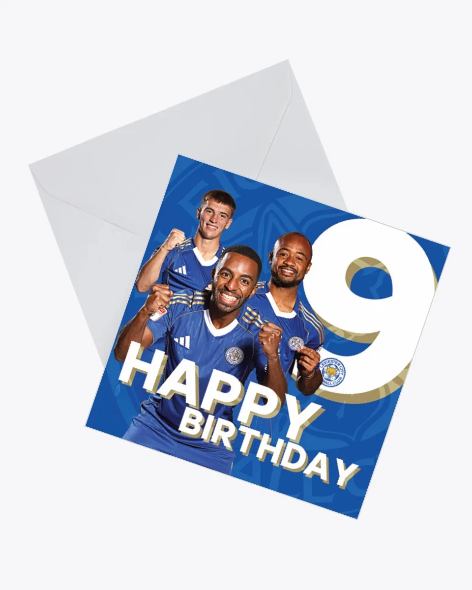 Leicester City Greetings Card - Players Age 9 2025/26