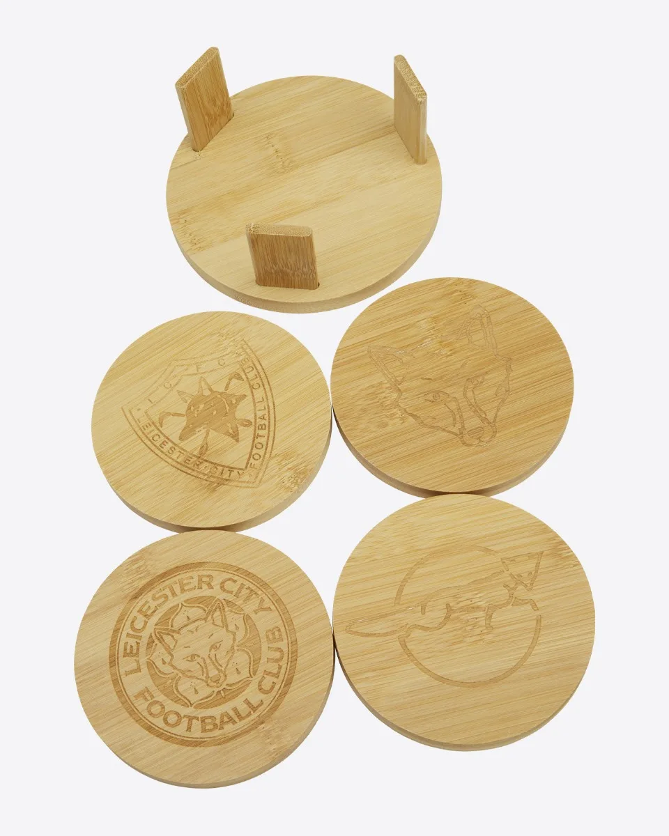 Leicester City Bamboo Coaster Set