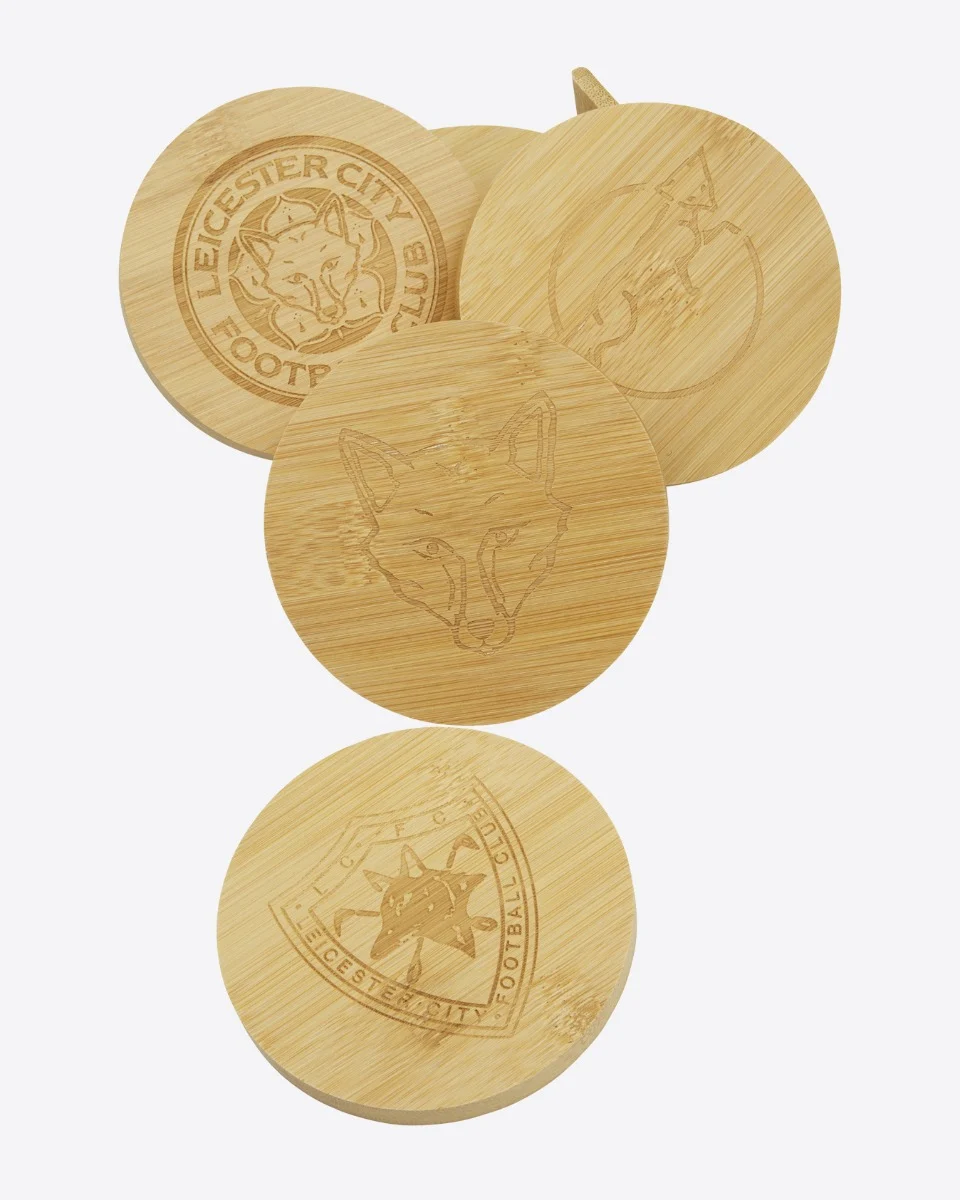 Leicester City Bamboo Coaster Set