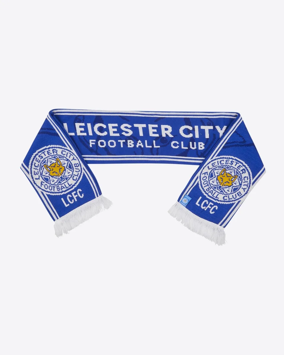 Leicester City Crest & Wordmark Scarf