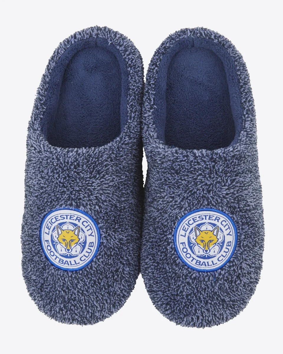 Leicester City Crest Fluffy Slippers