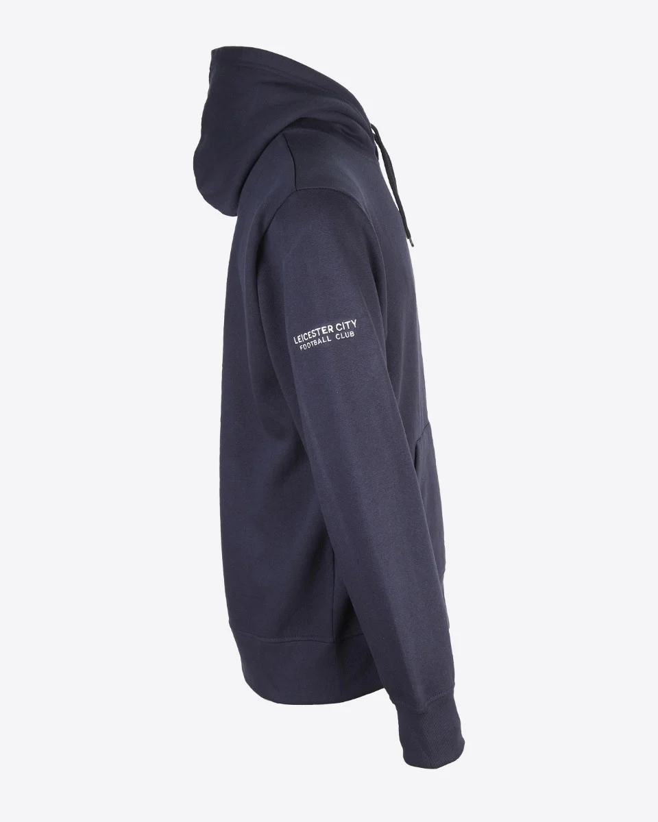 Leicester City Navy Essential Crest Hoody - Mens