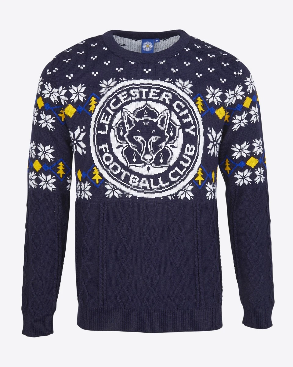 Leicester City Cable Knit Christmas Jumper - Adults