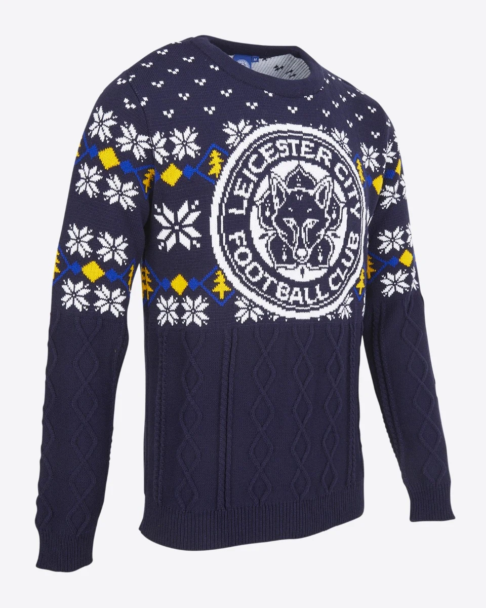 Leicester City Cable Knit Christmas Jumper - Adults