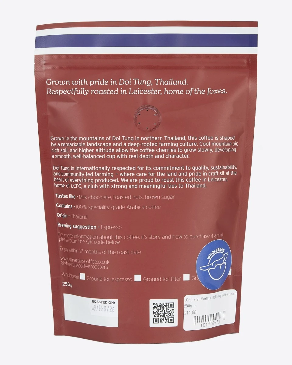 LCFC x St Martins – Doi Tung Wholebean Coffee