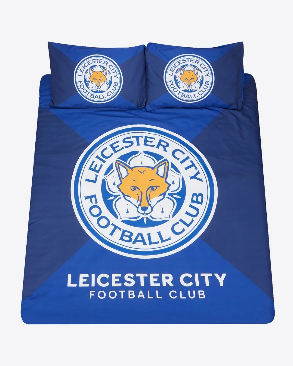 Leicester City Club Crest Duvet Set - Double
