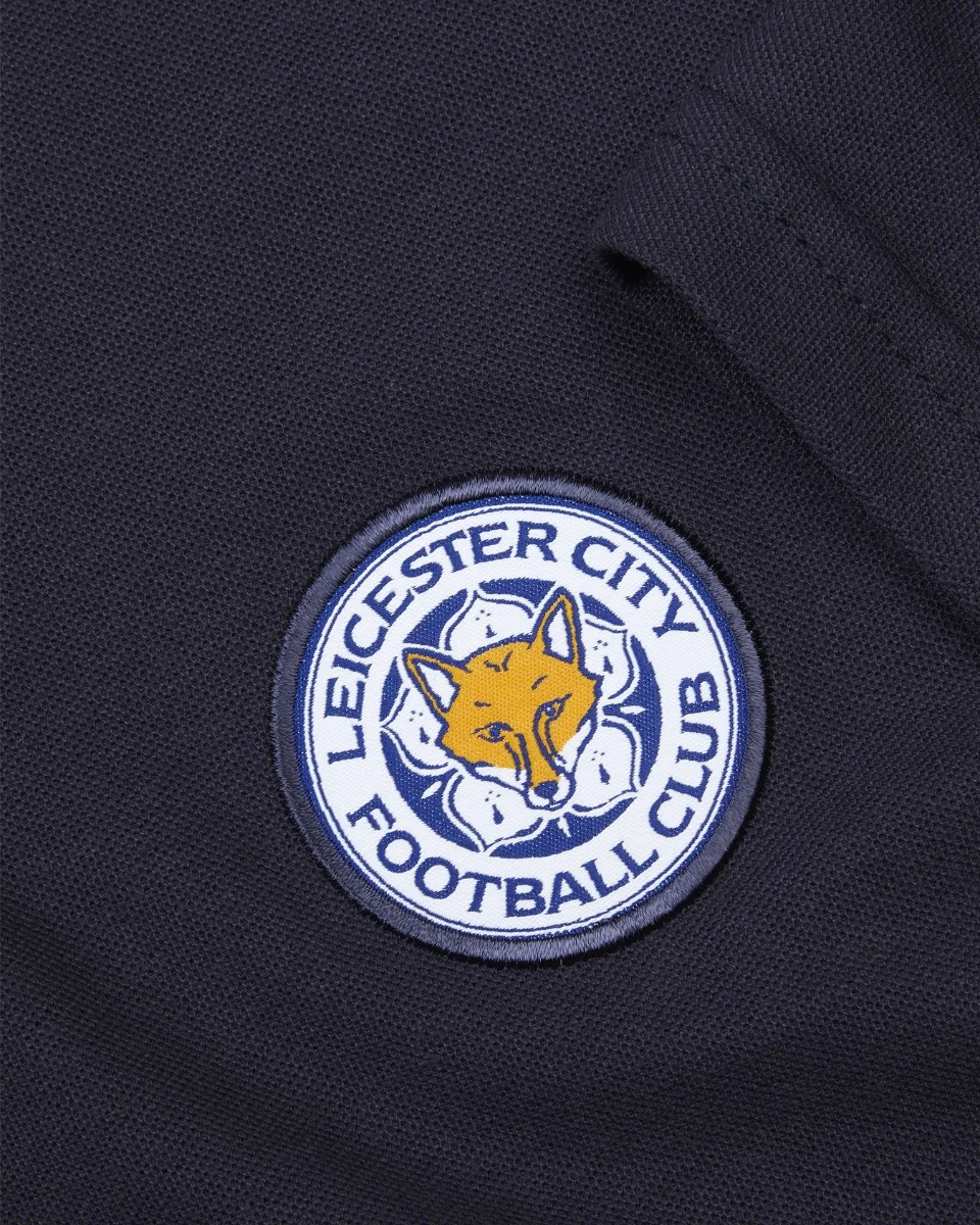 Leicester City Navy Essential Crest Polo - Mens