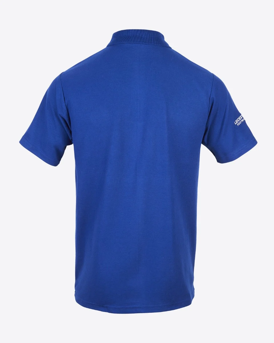 Leicester City Blue Essential Crest Polo - Mens