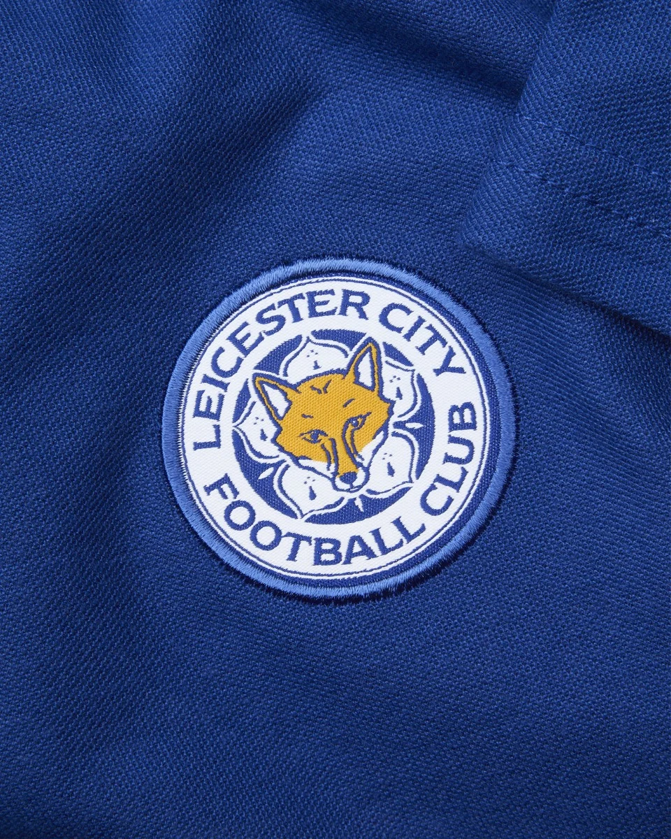 Leicester City Blue Essential Crest Polo - Mens