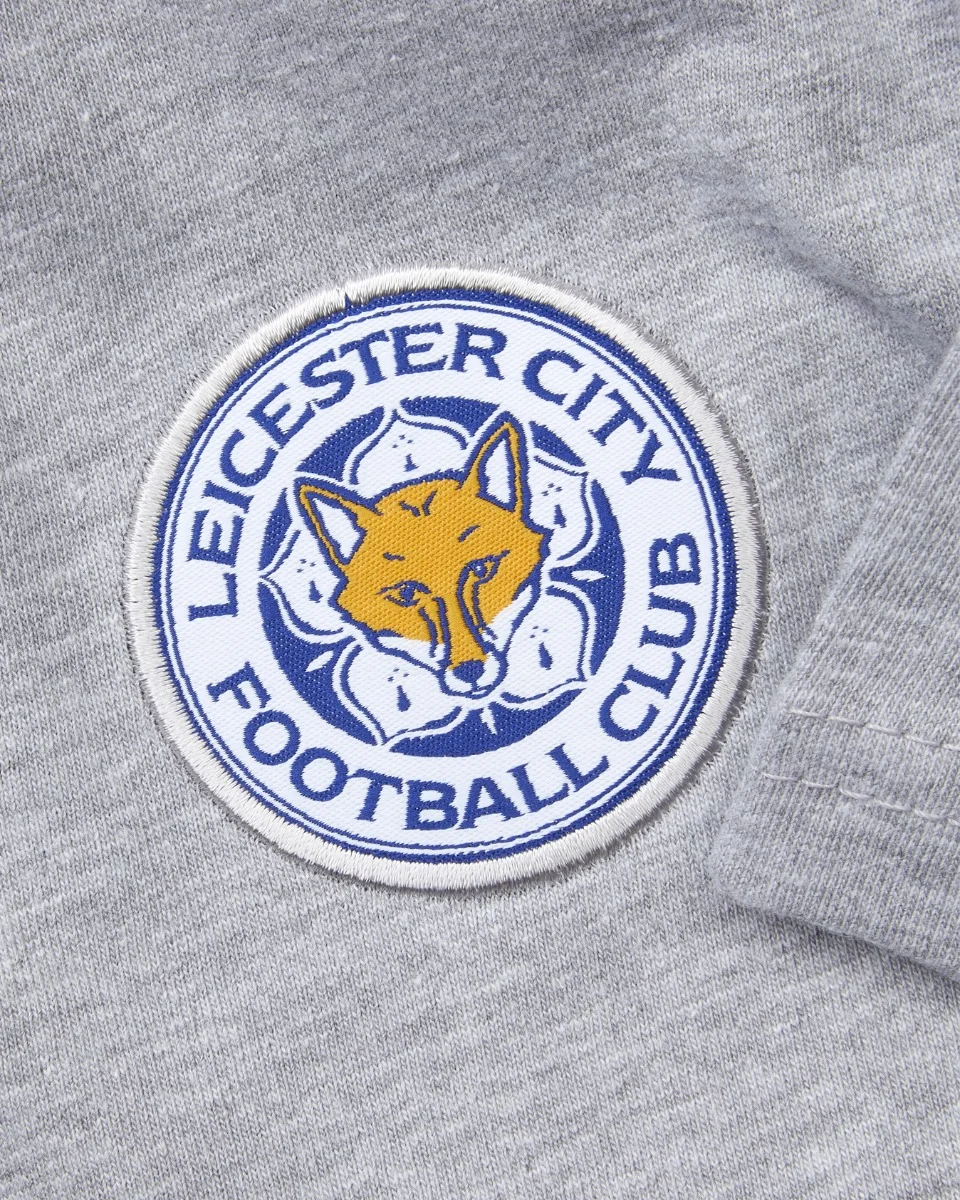 Leicester City Grey Essential Crest T-Shirt - Mens