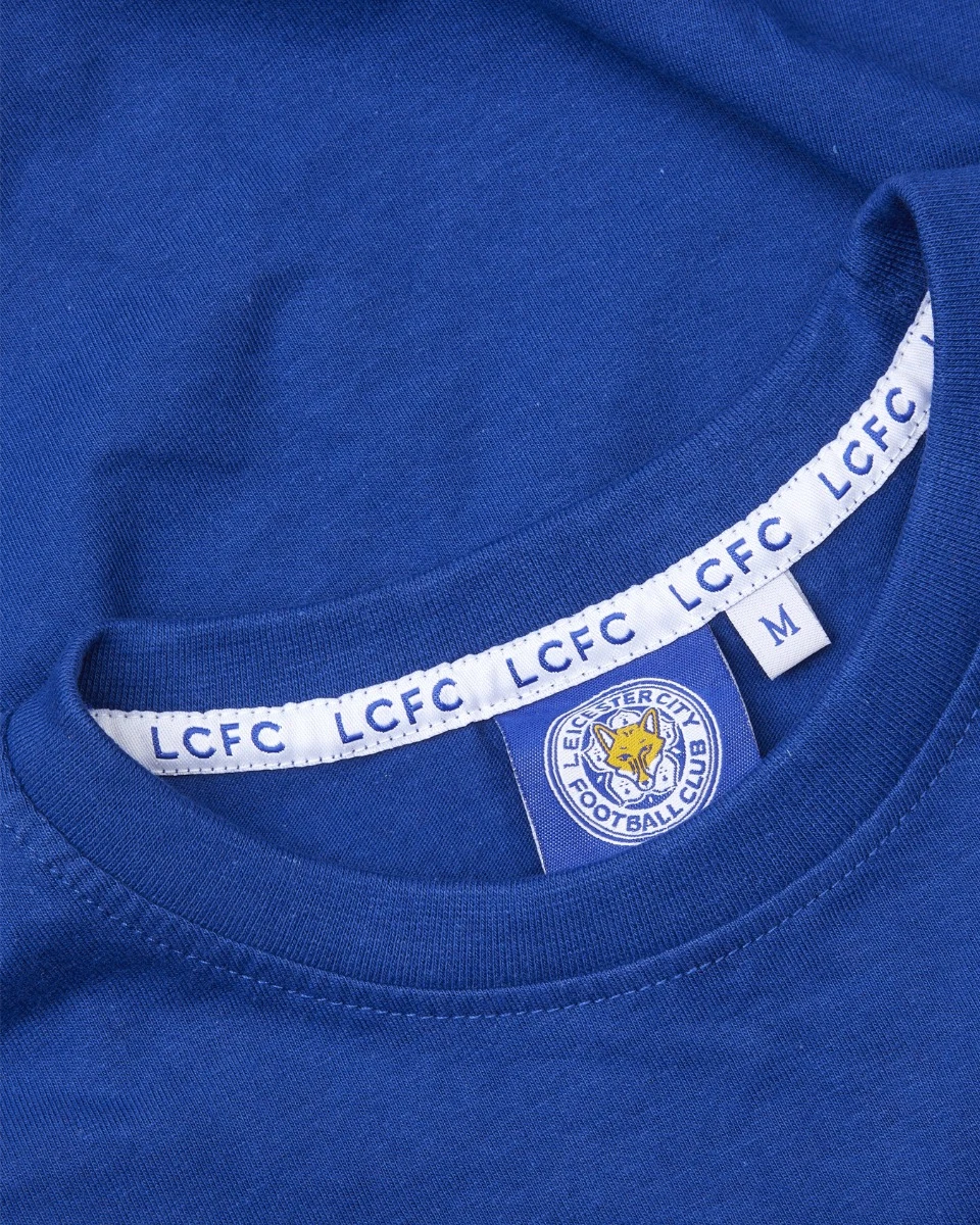 Leicester City Blue Essential Crest T-Shirt - Mens