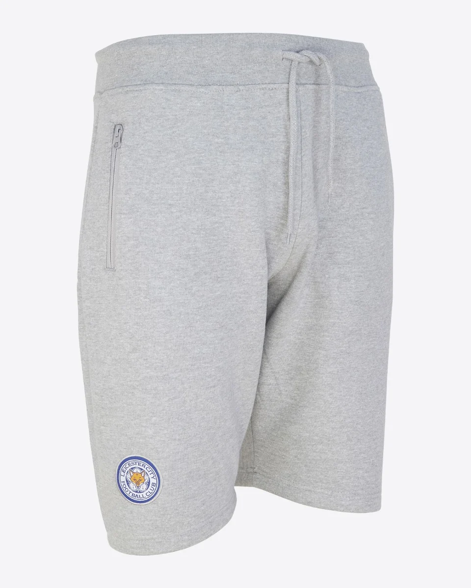 Leicester City Grey Essential Crest Shorts - Mens