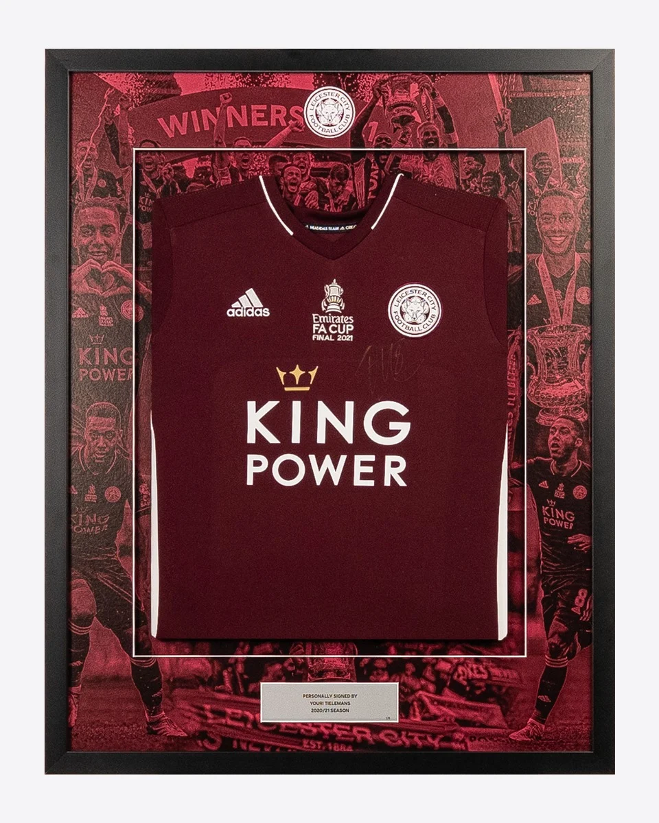 FA Cup 2021 Winners -  Framed Signed TIELEMANS Cup Final Shirt