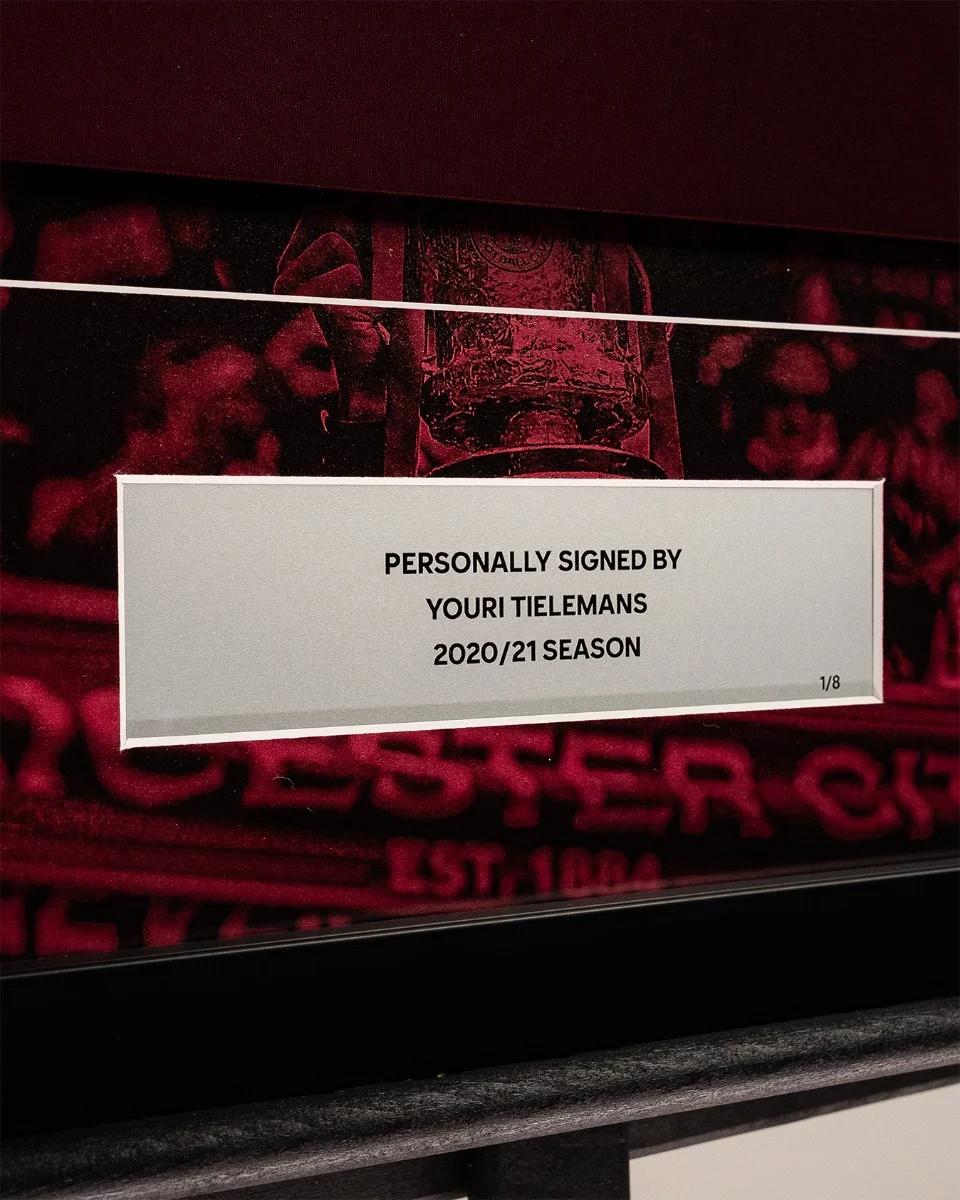 FA Cup 2021 Winners -  Framed Signed TIELEMANS Cup Final Shirt