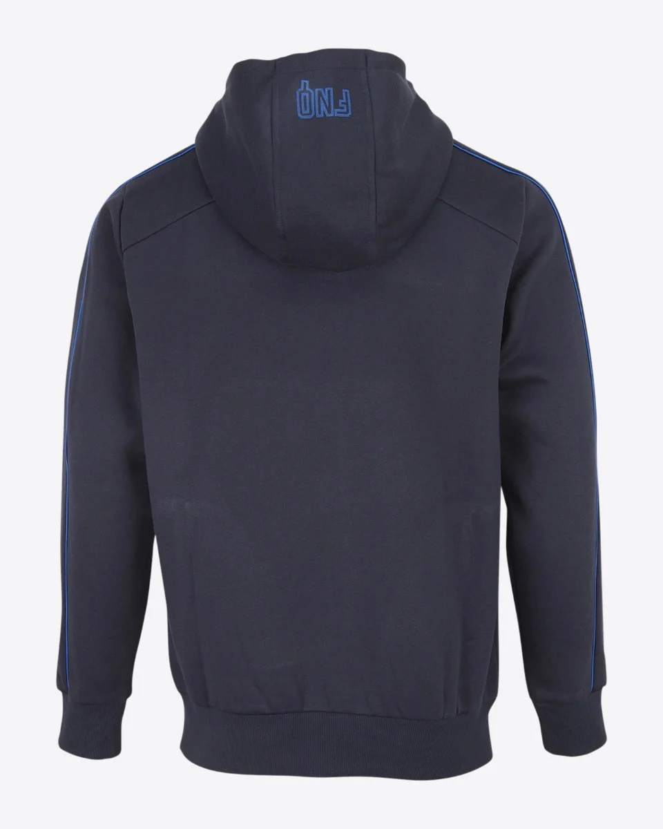 Leicester City Foxes Never Quit Outline Zip Hoody - Mens