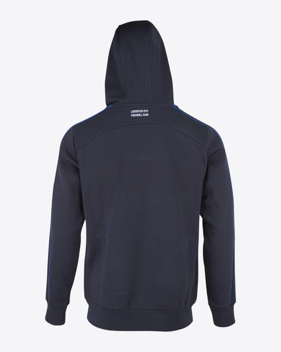 Leicester City Foxes Never Quit Outline Zip Hoody - Mens