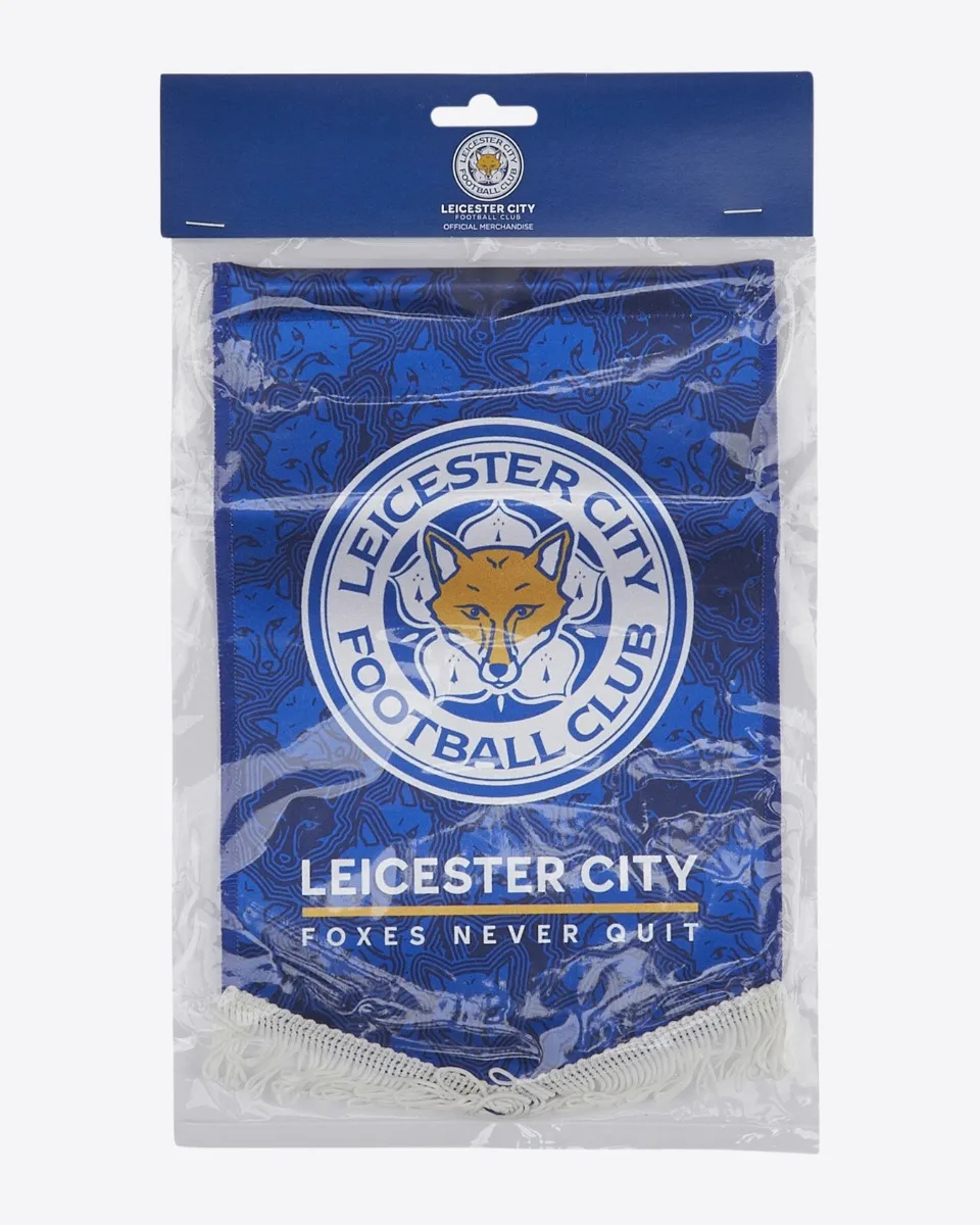 Leicester City Crest Pennant - Foxes Never Quit