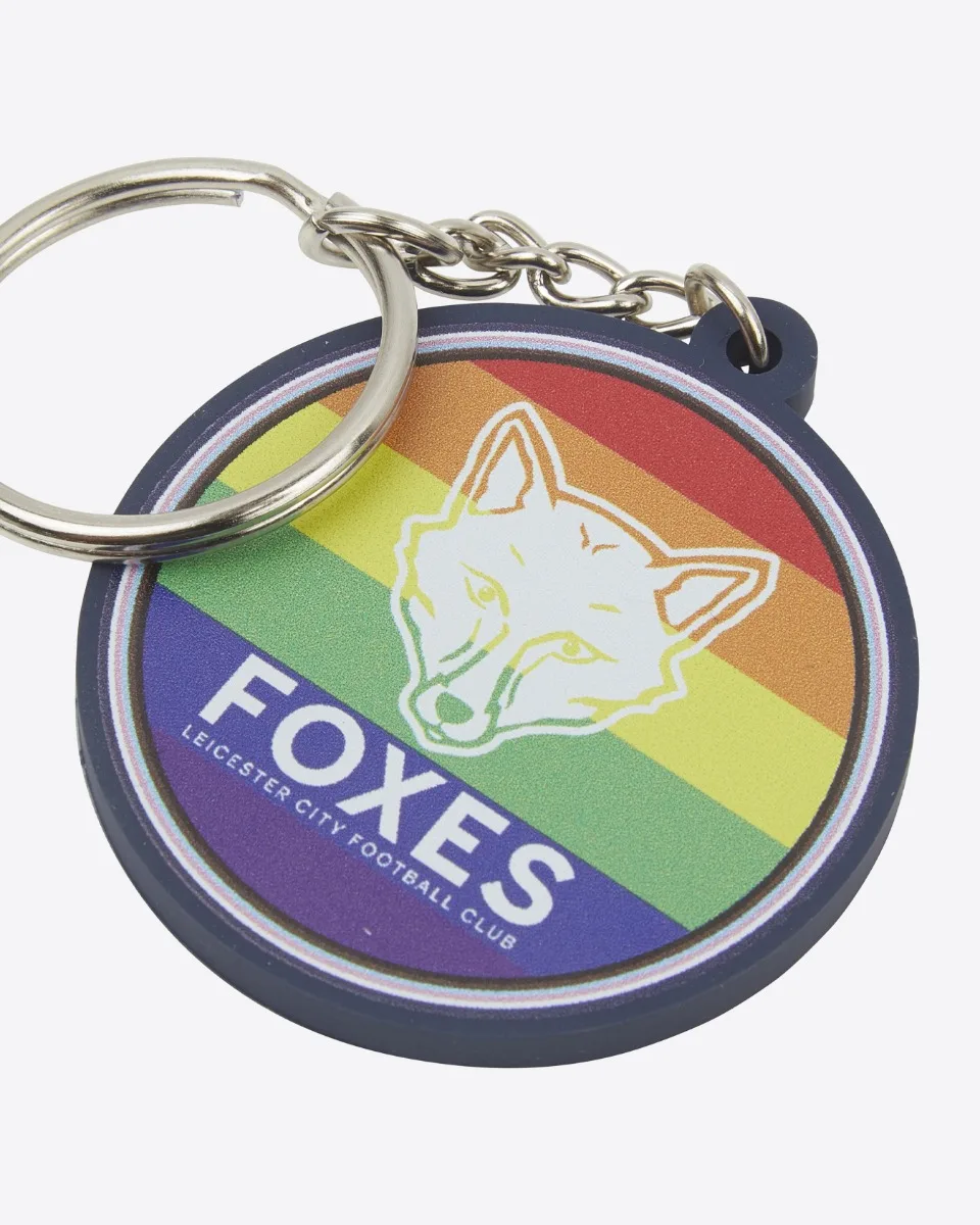 Leicester City Foxes Rainbow Keyring