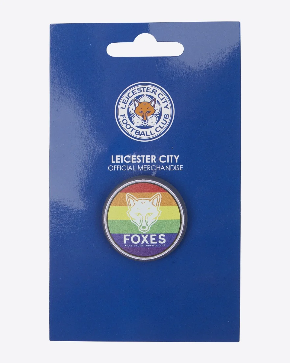 Leicester City Foxes Rainbow Pin Badge