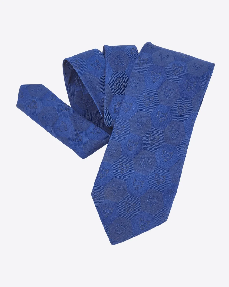 Leicester City Blue Fox Head Silk Tie