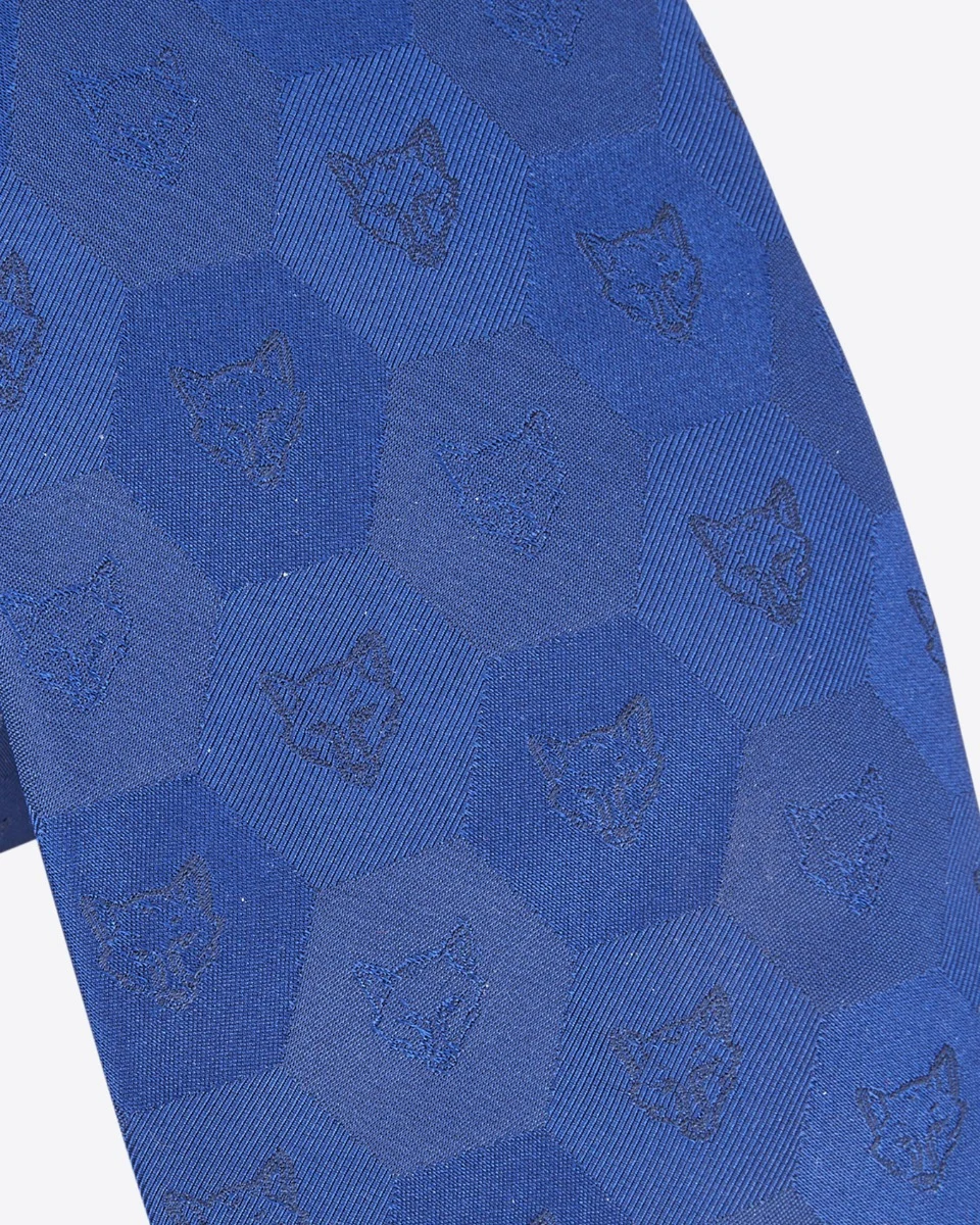 Leicester City Blue Fox Head Silk Tie