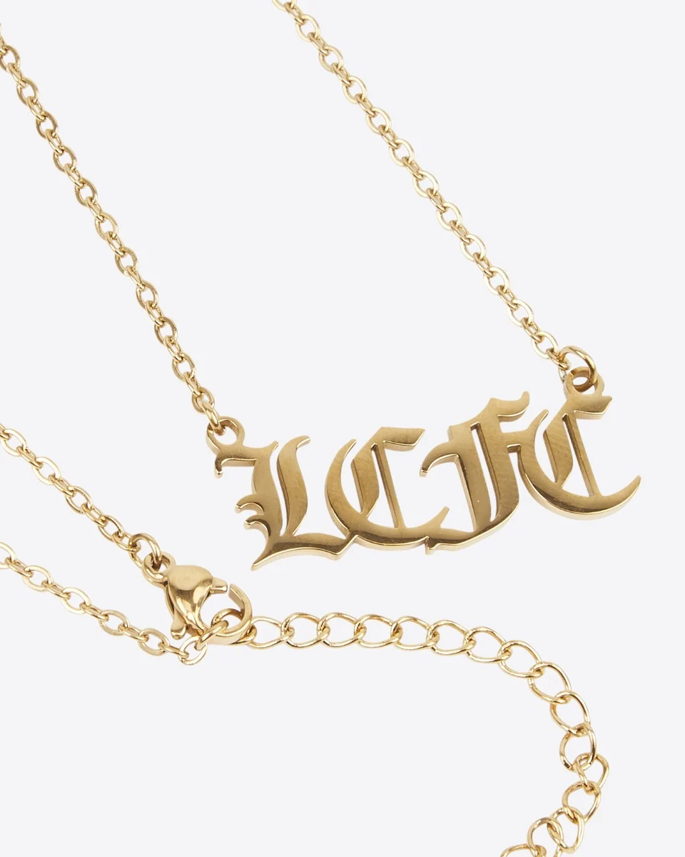 Leicester City Gold Plated Initials Necklace