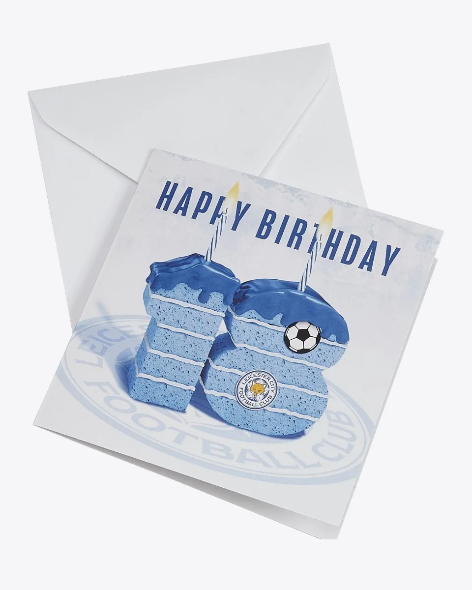 Leicester City Greetings Card - 18th Birthday