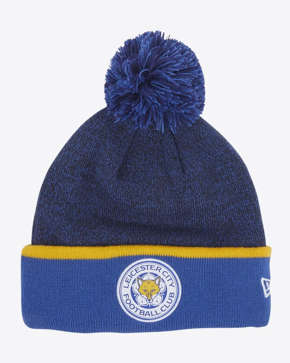 Leicester City New Era Home 2024/25 Bobble Knit Beanie Hat