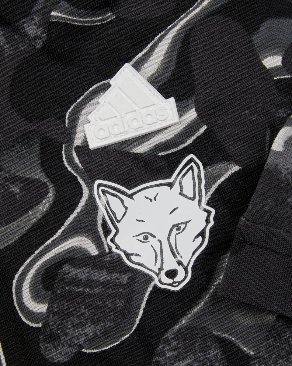 adidas Black Print T-Shirt - Kids