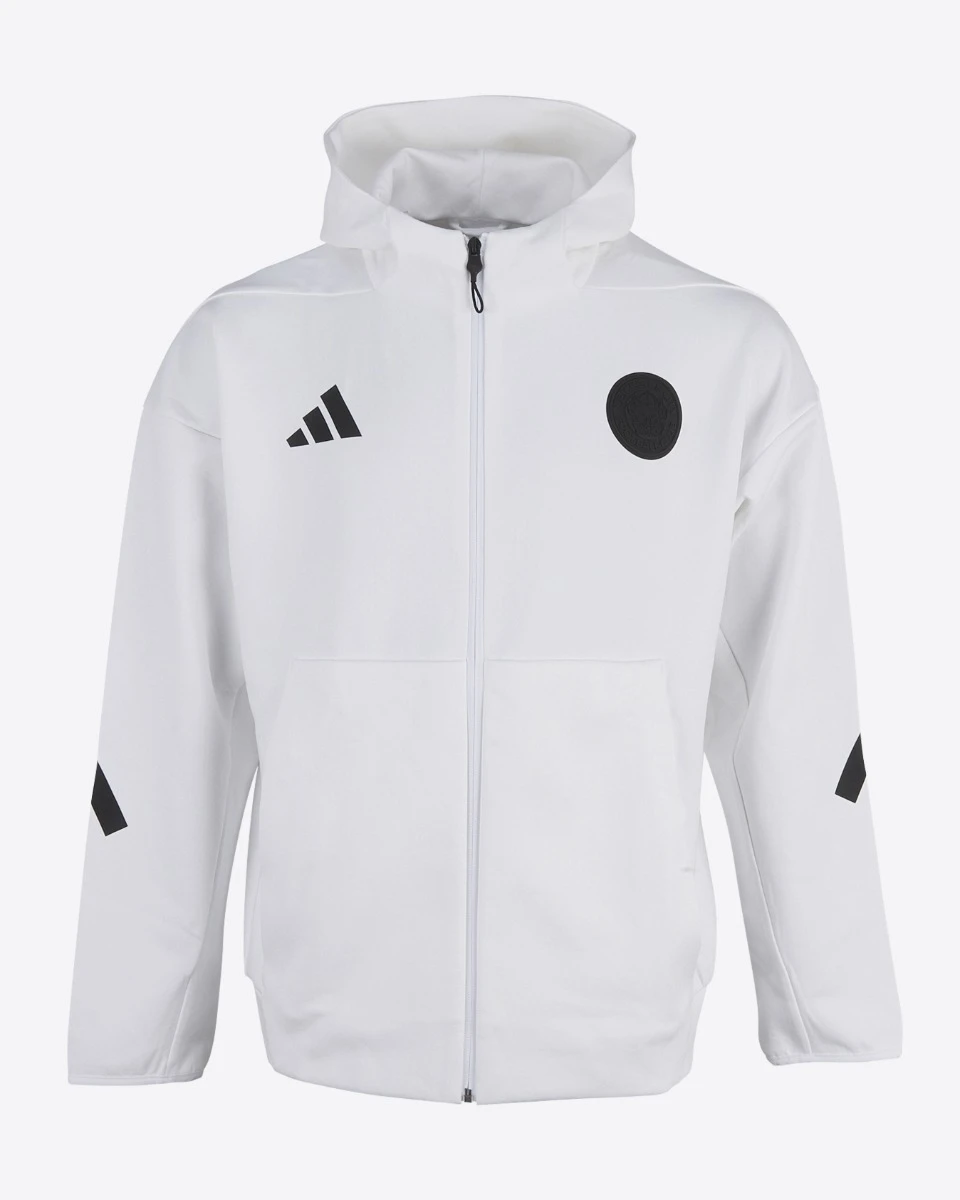 adidas Z.N.E White Full Zip Hoody - Adults