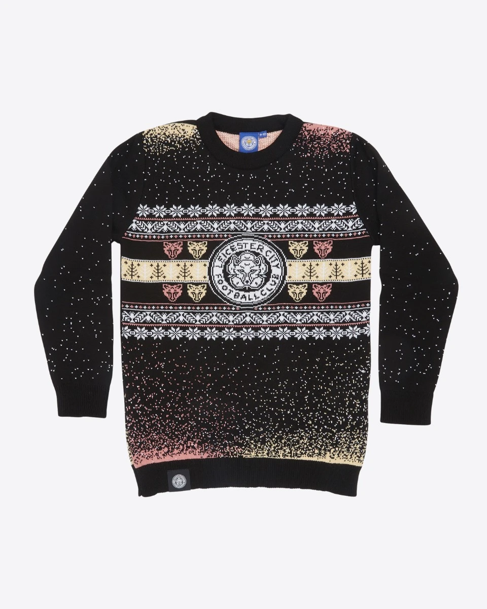 Leicester City Fairisle Graffiti Christmas Jumper - Kids