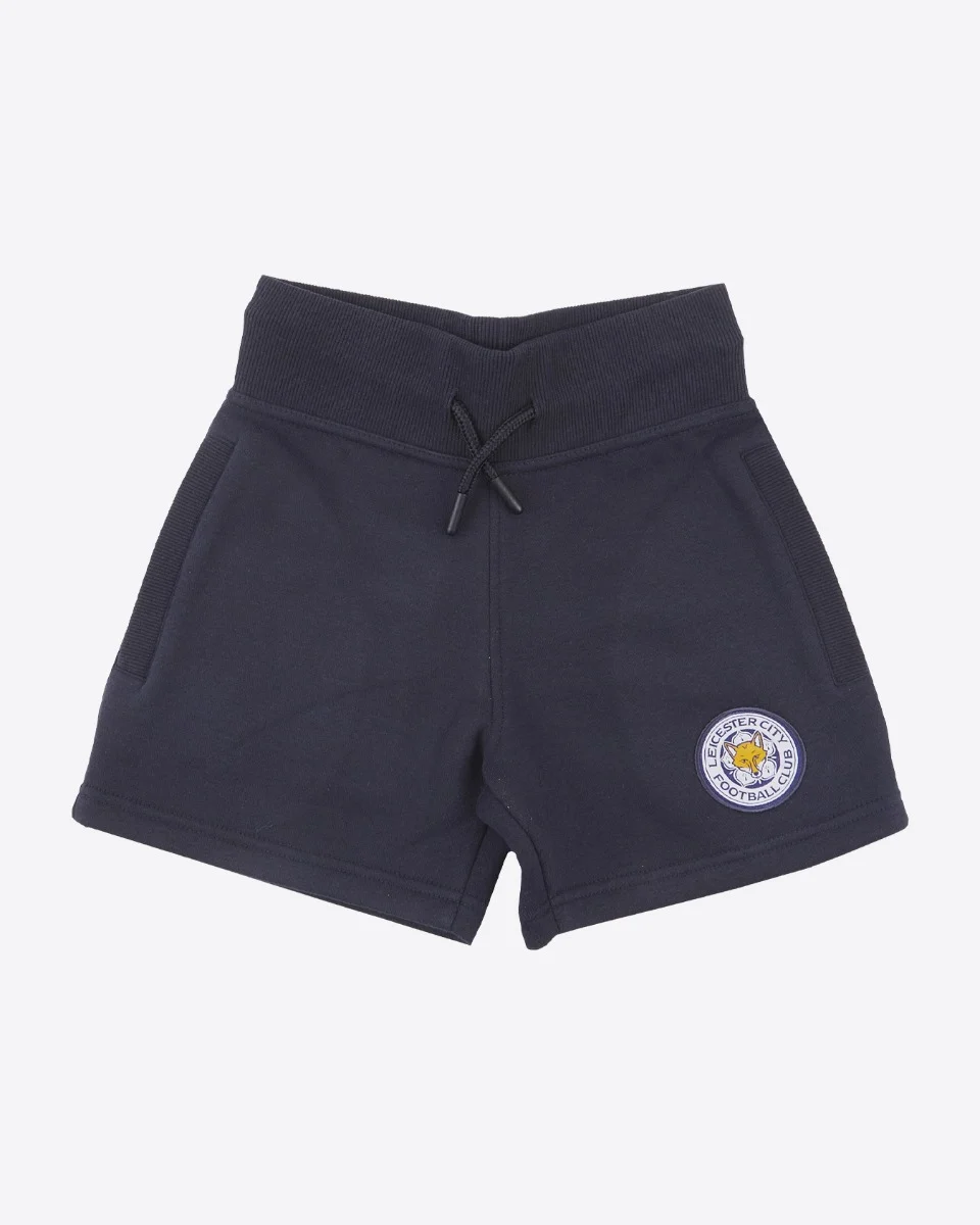 Leicester City Navy Essential Crest Shorts - Kids