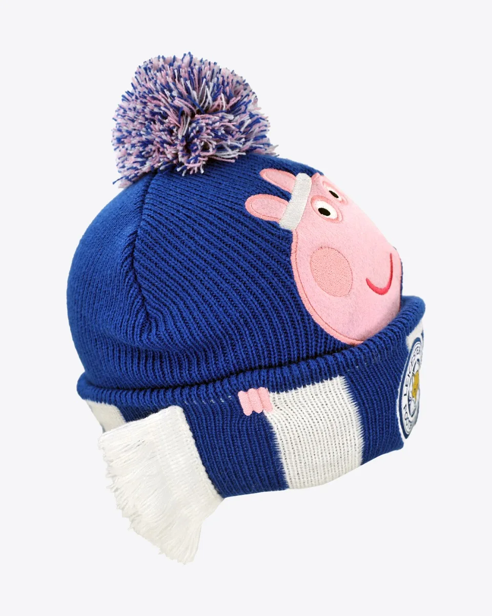 Leicester City Peppa Pig Bar Scarf Bobble Knit - Kids