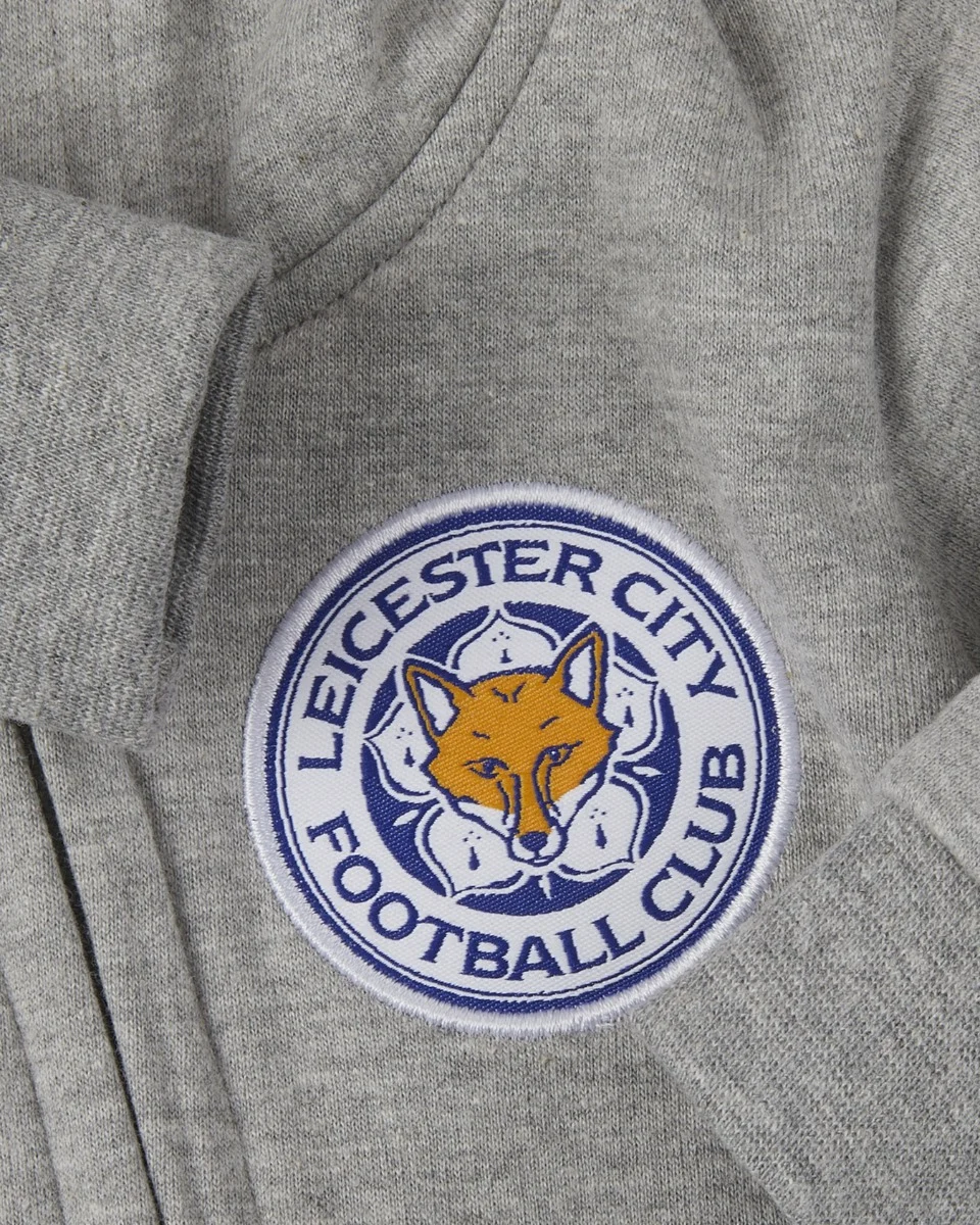 Leicester City Grey Hooded Onesie - Baby