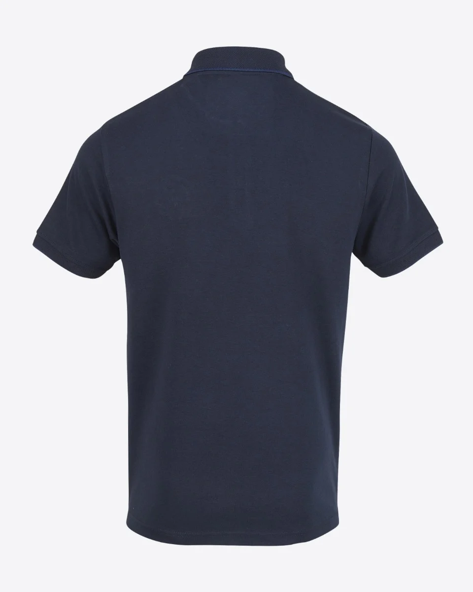 Leicester City Navy Crest Zip Polo - Mens