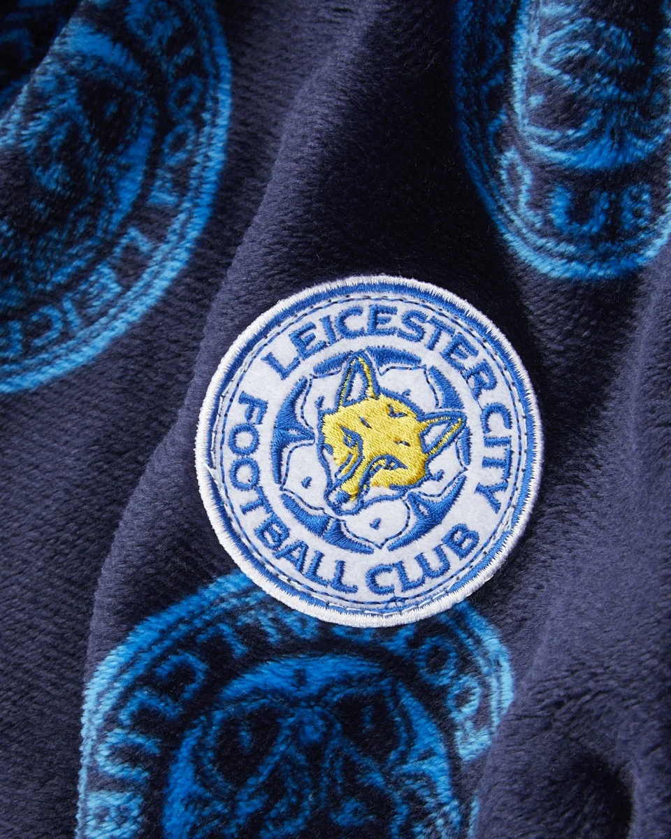 Leicester City Crest Print Dressing Gown - Kids